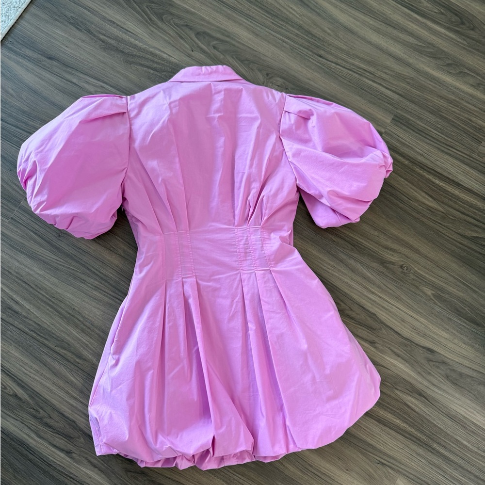 Pink Puff Sleeve Dress